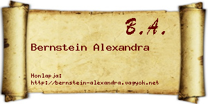 Bernstein Alexandra névjegykártya