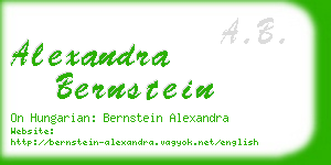 alexandra bernstein business card